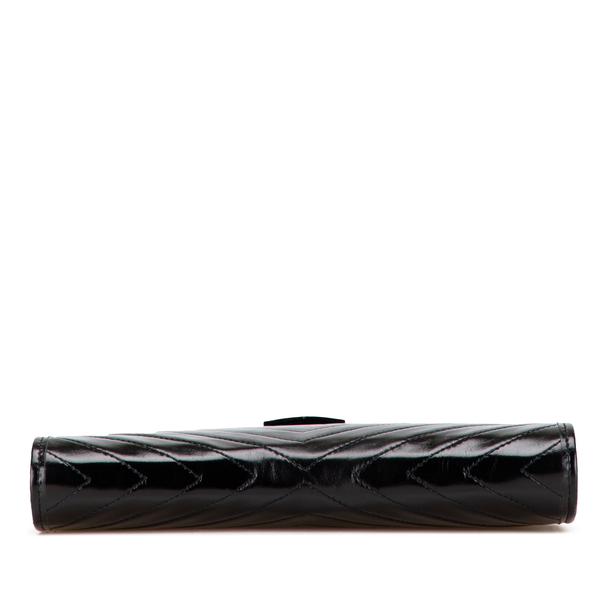 Leather Chevron Monogram Clutch
