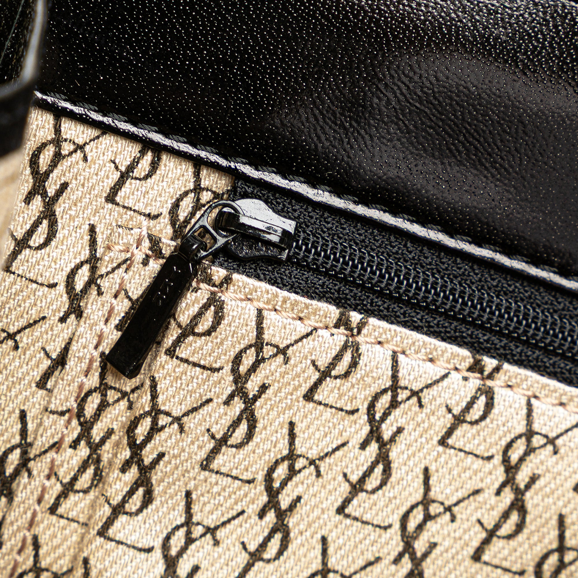 Leather Chevron Monogram Clutch
