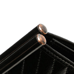 Leather Chevron Monogram Clutch