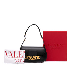 Medium Leather Vlogo Chain Shoulder Bag
