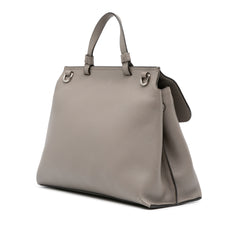 Medium Leather Bamboo Daily Satchel