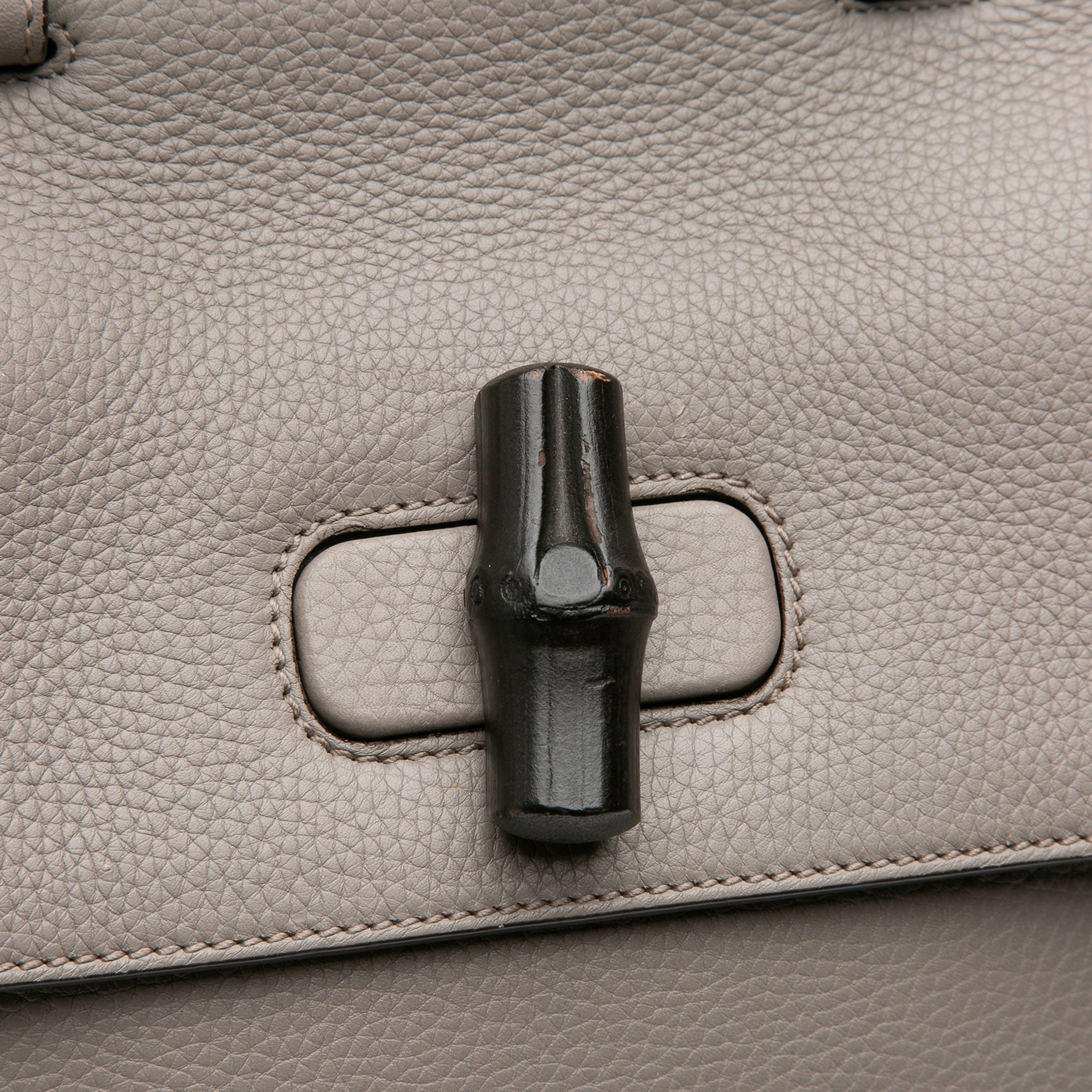 Medium Leather Bamboo Daily Satchel