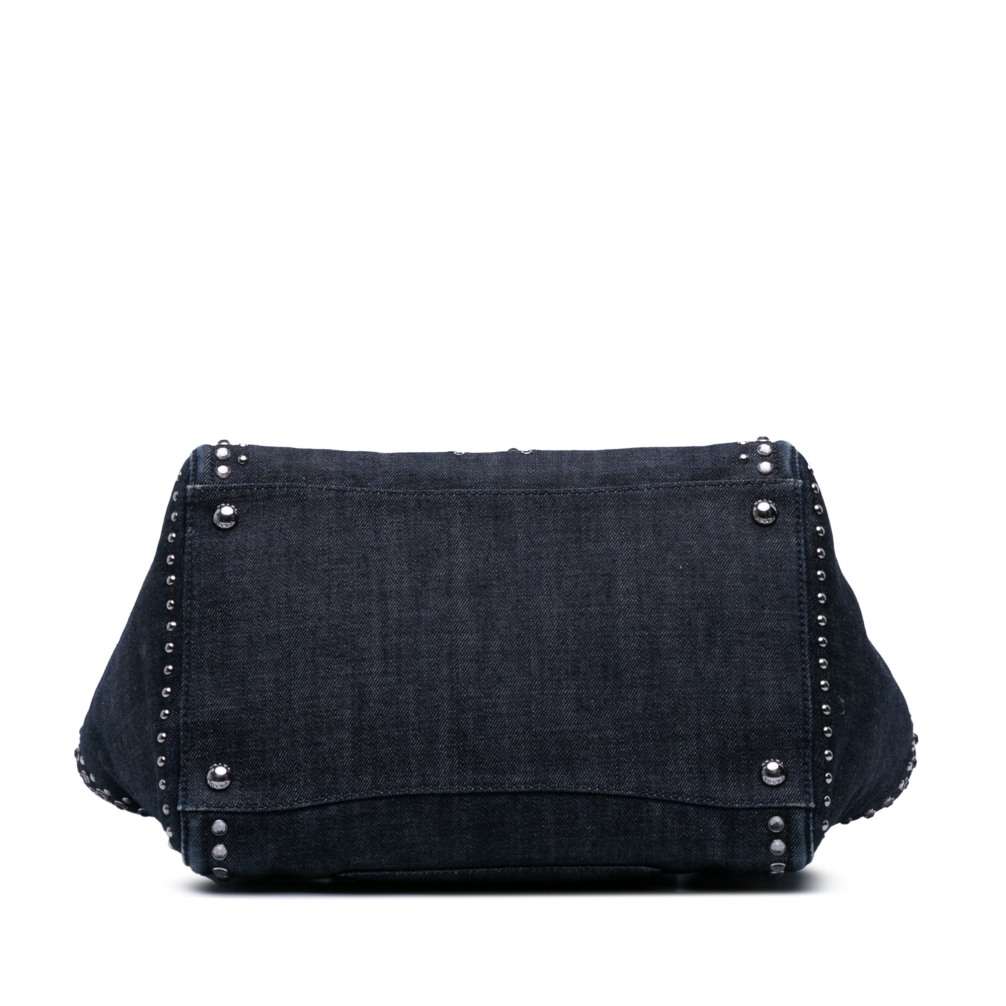 Denim Canapa Bijoux and Grommet Twin Pocket Tote