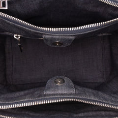 Denim Canapa Bijoux and Grommet Twin Pocket Tote