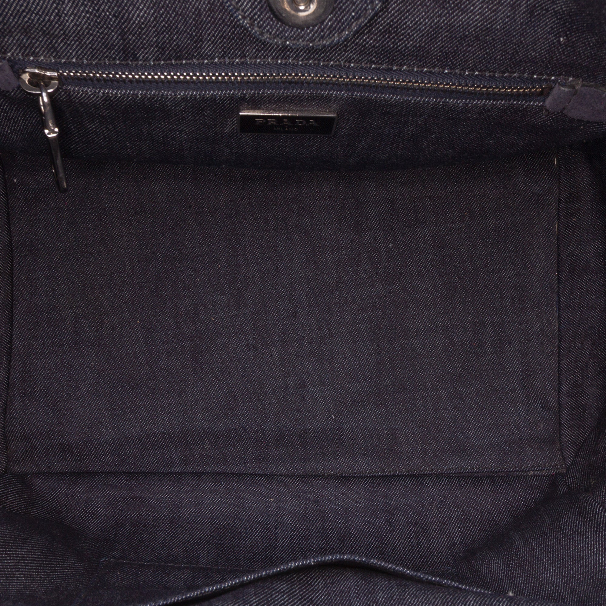 Denim Canapa Bijoux and Grommet Twin Pocket Tote