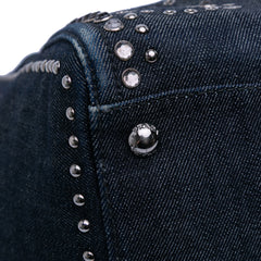 Denim Canapa Bijoux and Grommet Twin Pocket Tote