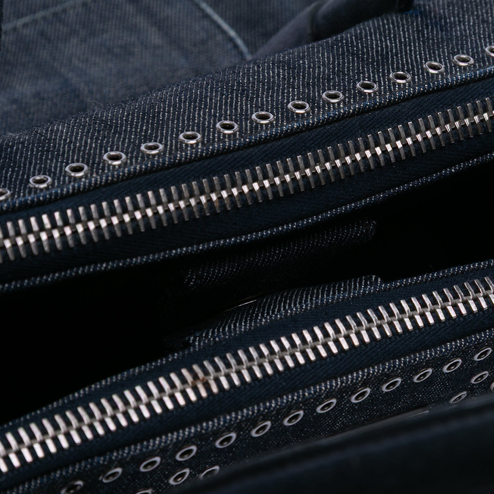 Denim Canapa Bijoux and Grommet Twin Pocket Tote