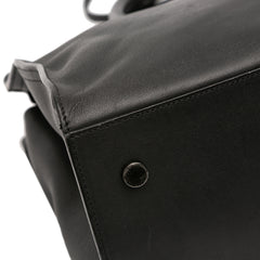 Small Leather Monogram Cabas Satchel