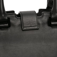 Small Leather Monogram Cabas Satchel