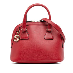 Mini Leather GG Charm Dome Satchel