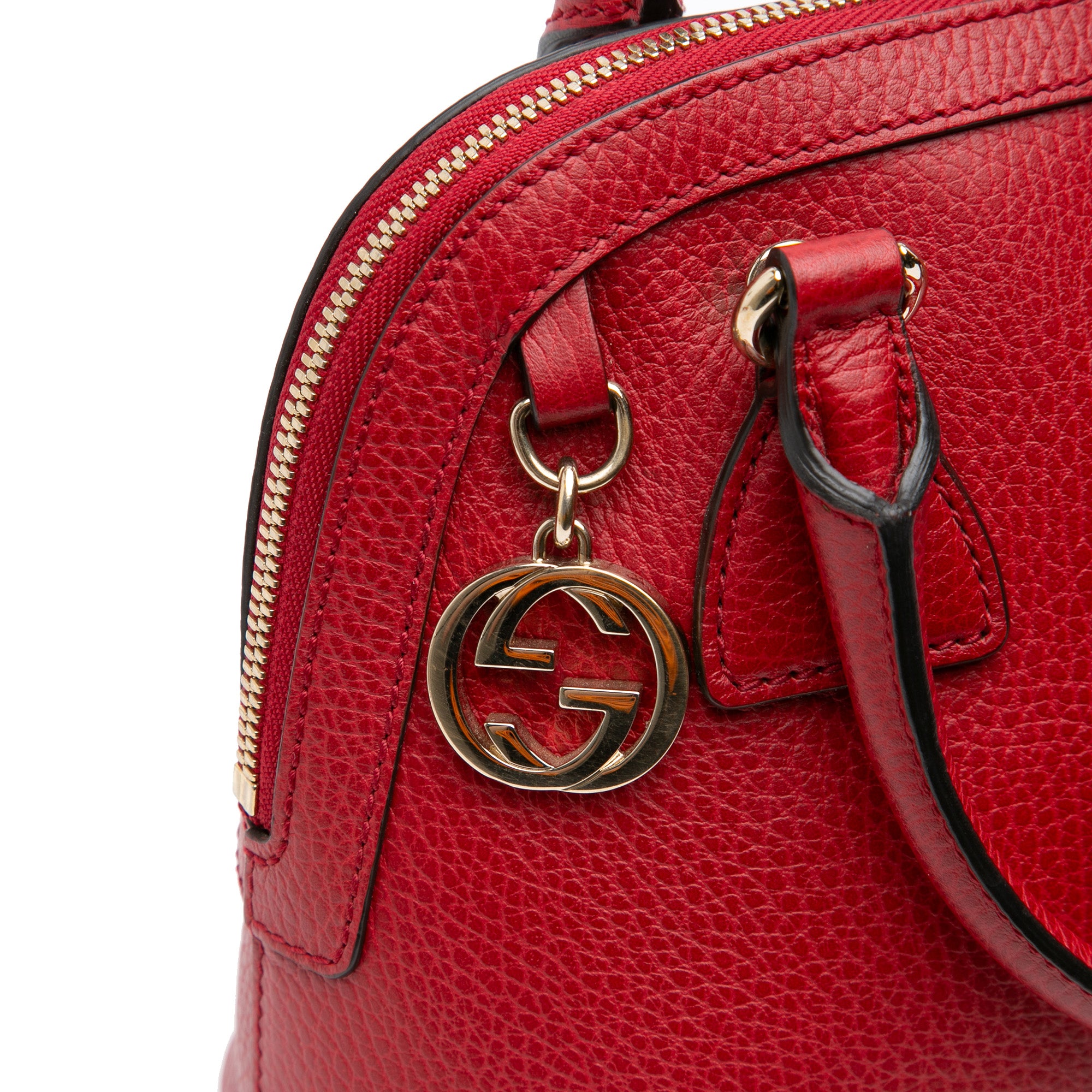 Mini Leather GG Charm Dome Satchel