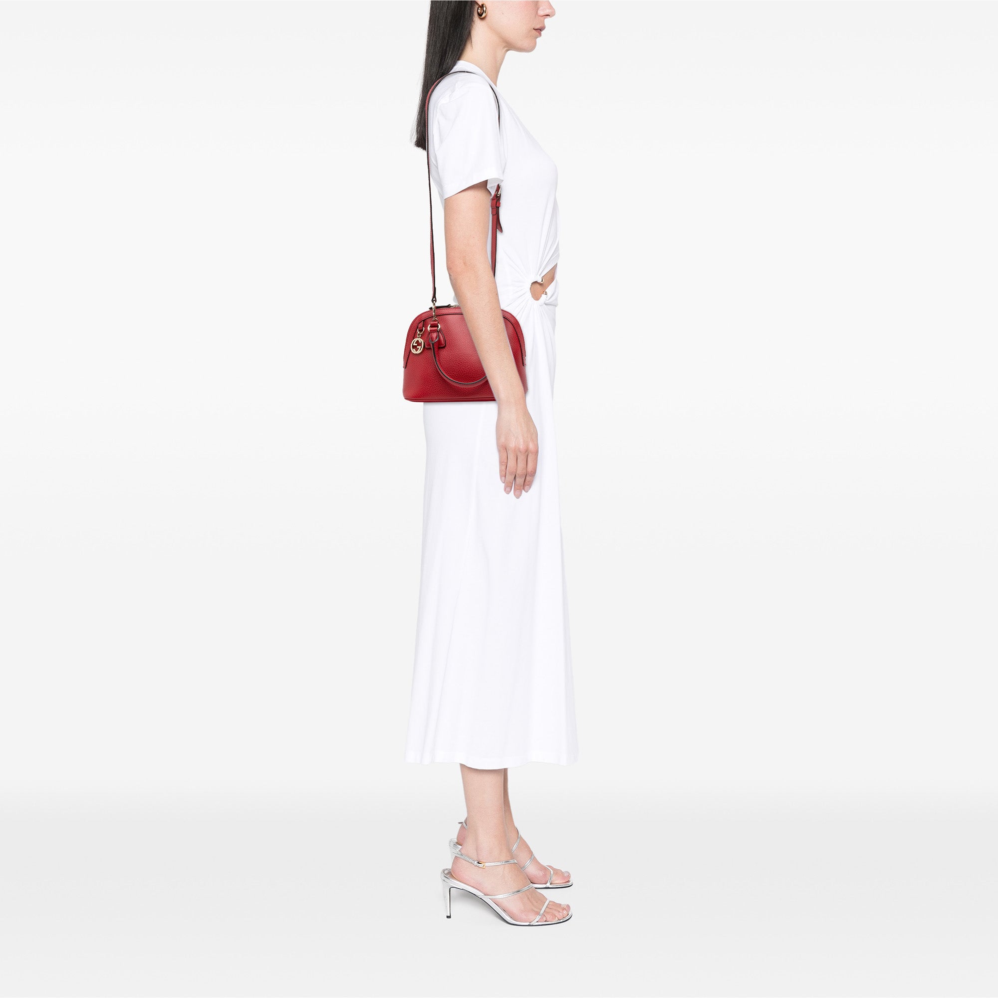 Mini Leather GG Charm Dome Satchel