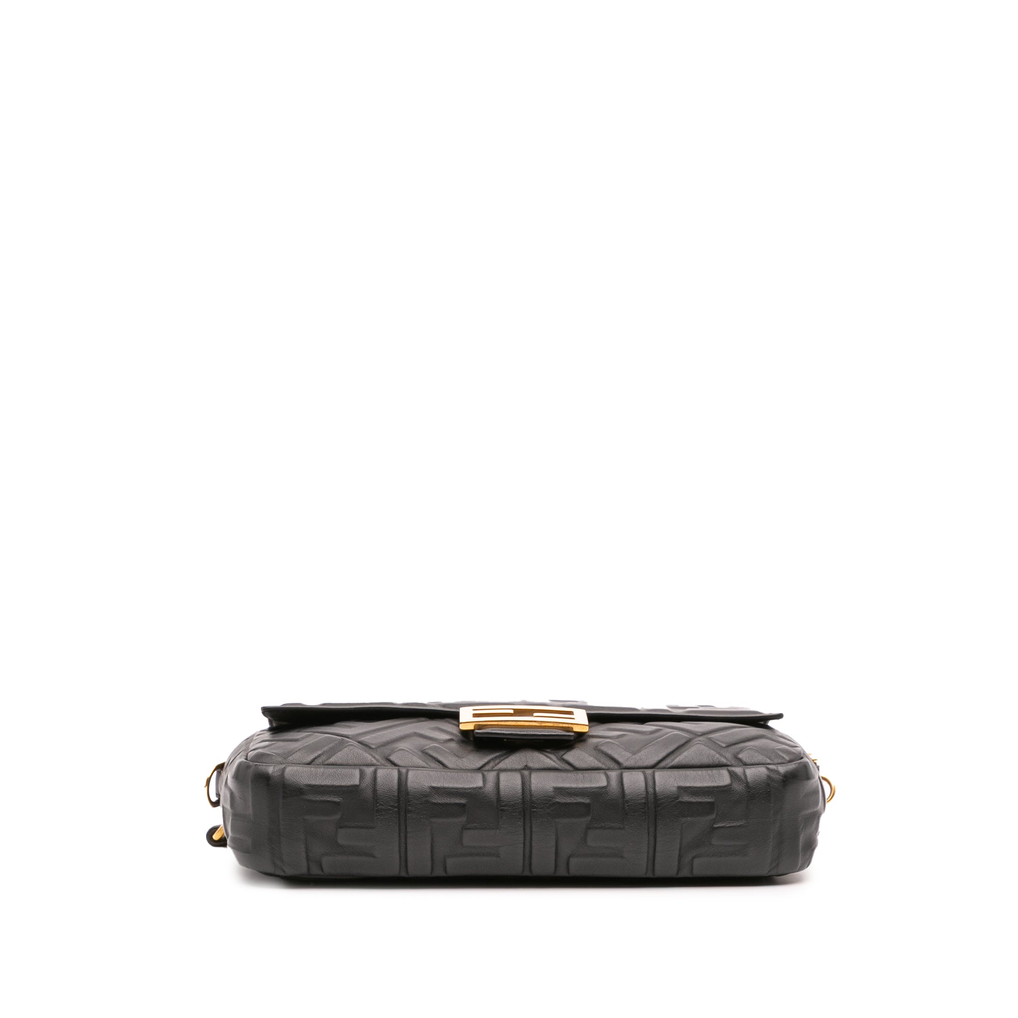 Zucca Embossed Leather Baguette Satchel