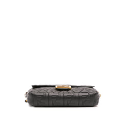 Zucca Embossed Leather Baguette Satchel