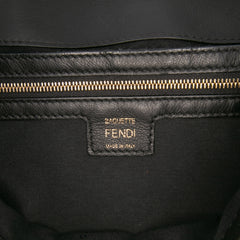 Zucca Embossed Leather Baguette Satchel
