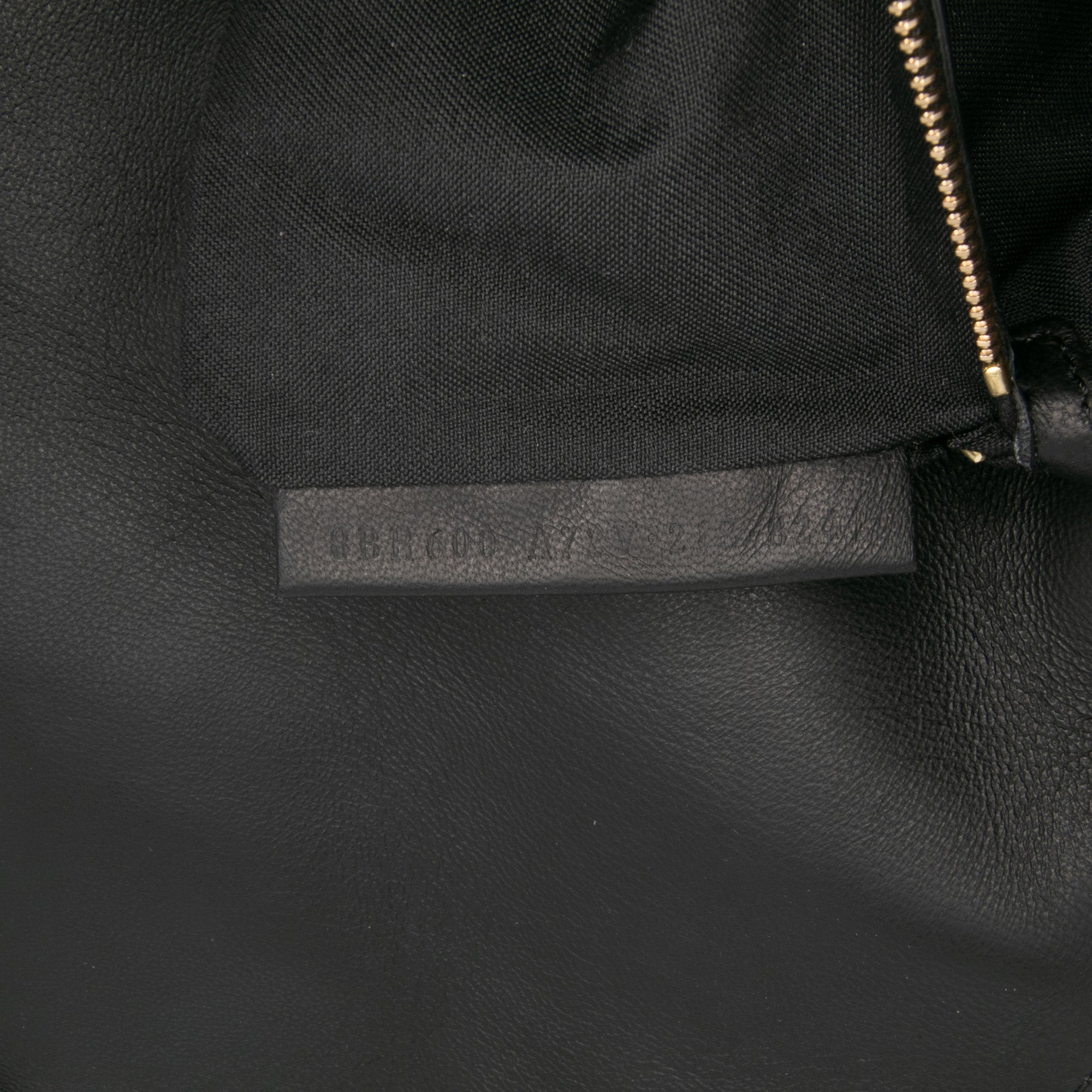 Zucca Embossed Leather Baguette Satchel