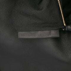 Zucca Embossed Leather Baguette Satchel