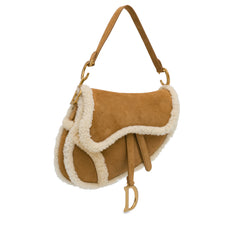 Shearling Suede Saddle Bag_1