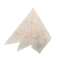 Embroidered Coup de Fouet Cotton Handkerchief