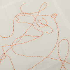 Embroidered Coup de Fouet Cotton Handkerchief