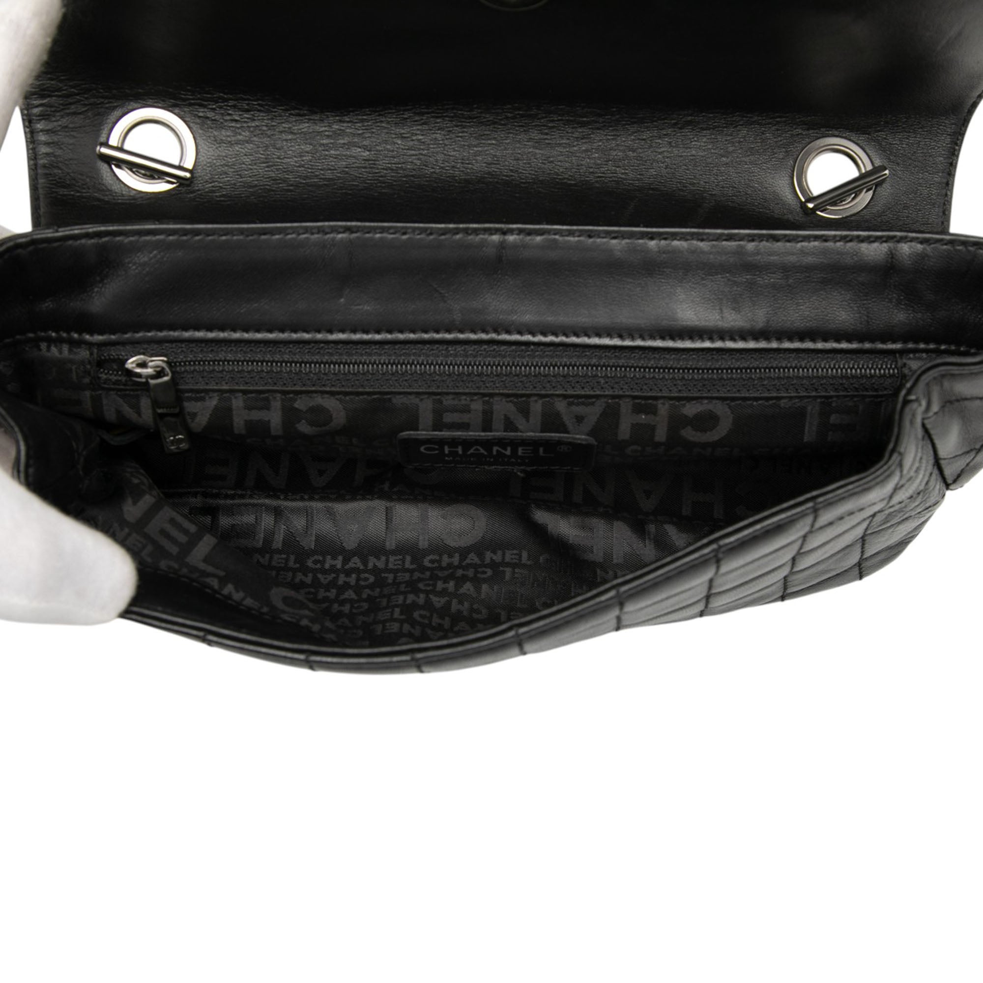 Camellia CC Choco Bar No 5 Lambskin Shoulder Bag