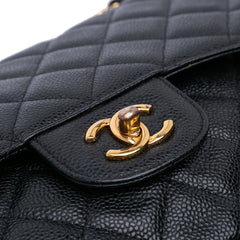 Jumbo Classic Caviar Double Flap