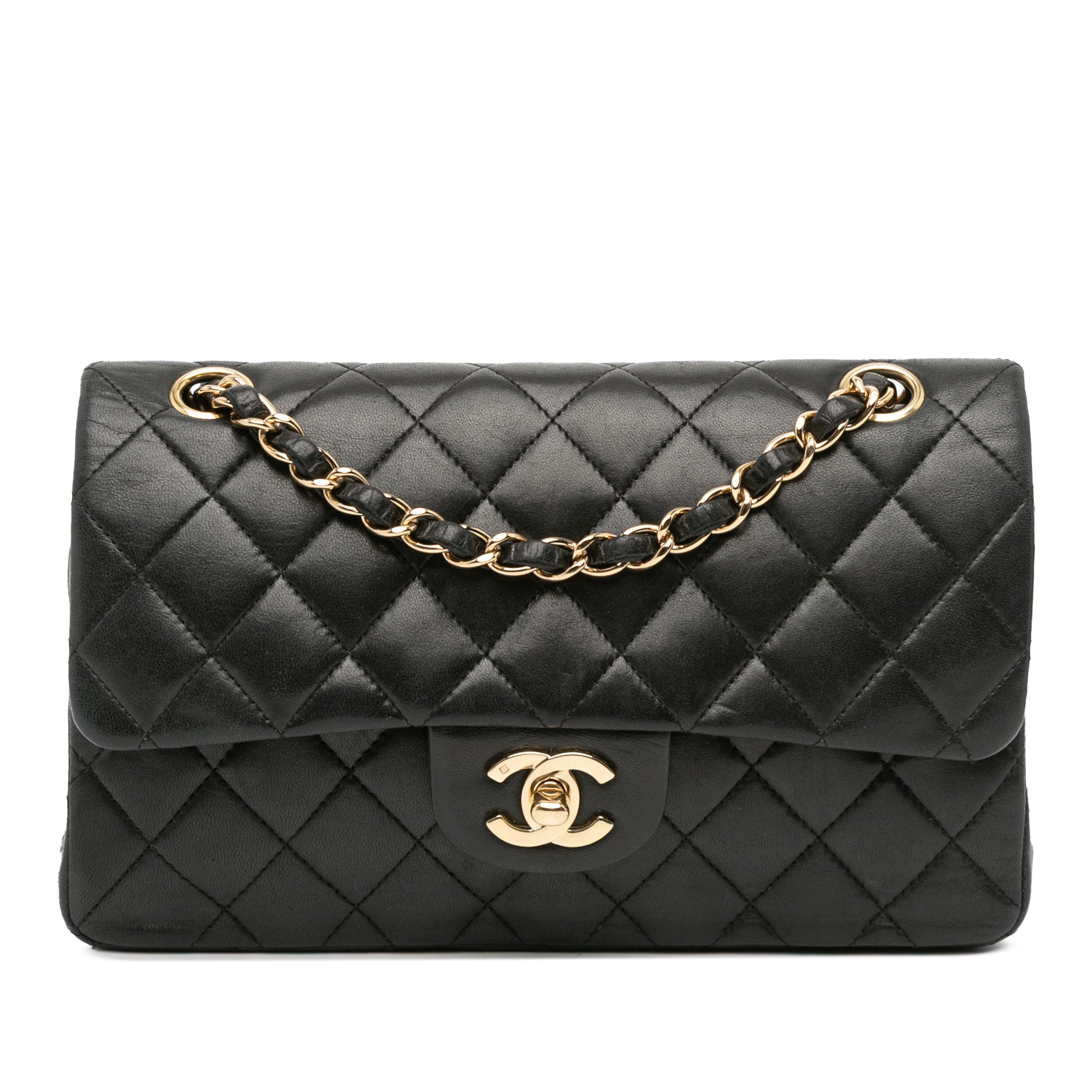 Small Classic Lambskin Double Flap