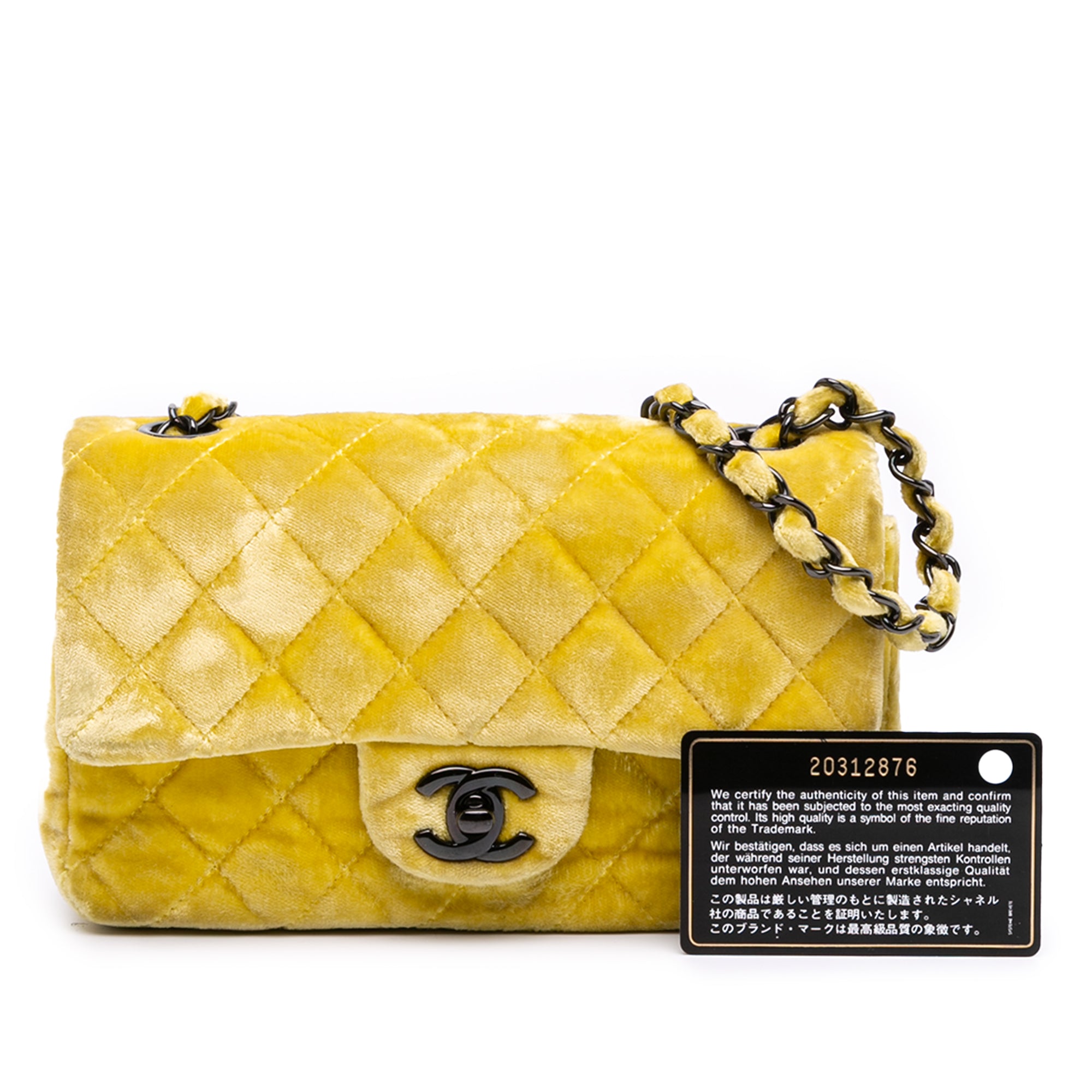 Mini Rectangular Classic Velvet Single Flap