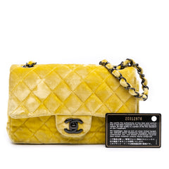 Mini Rectangular Classic Velvet Single Flap