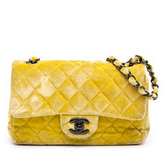 Mini Rectangular Classic Velvet Single Flap