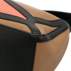 Small Calfskin Graphic Puzzle Satchel