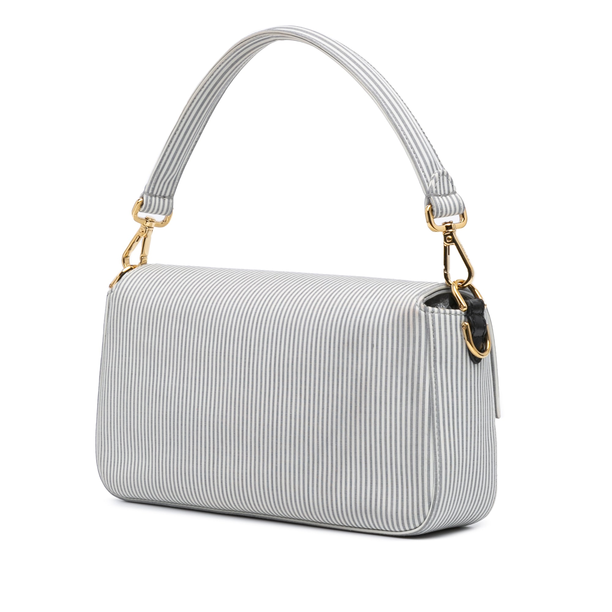 Striped Jersey Baguette Satchel