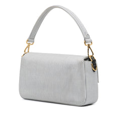 Striped Jersey Baguette Satchel