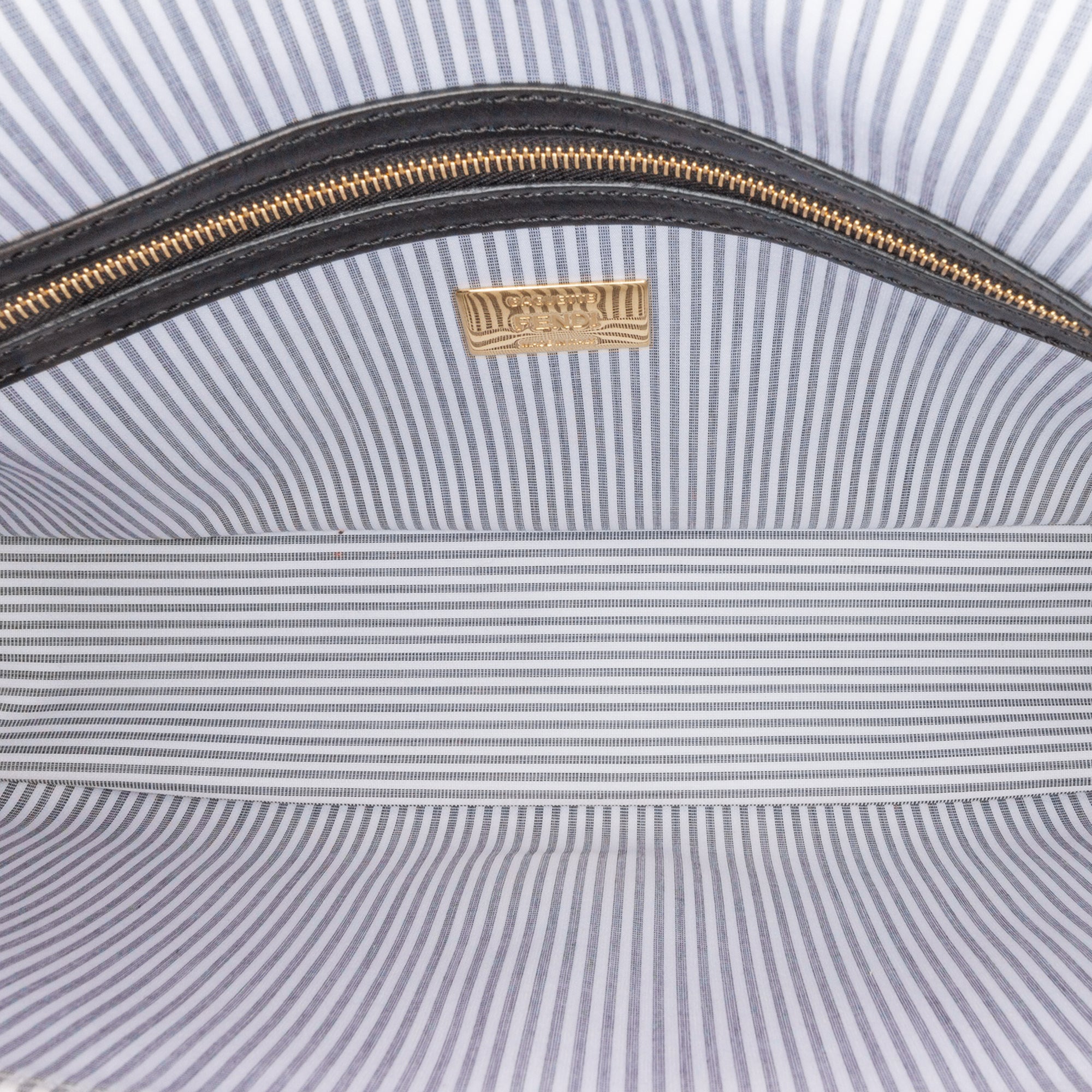 Striped Jersey Baguette Satchel