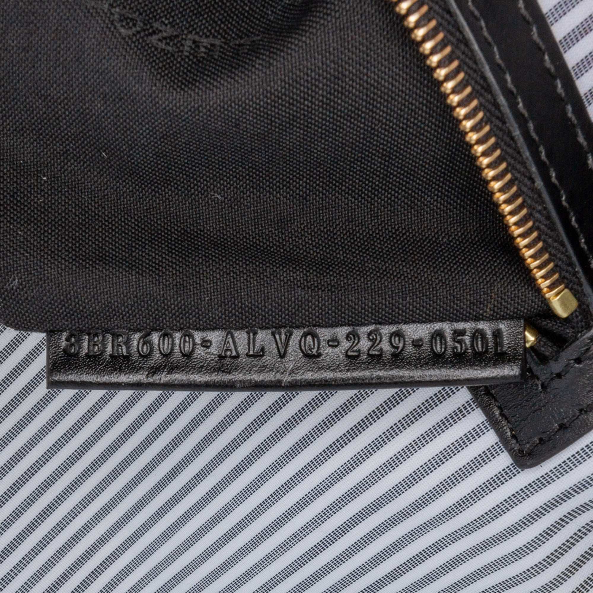 Striped Jersey Baguette Satchel