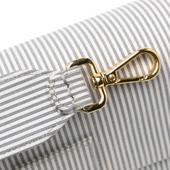 Striped Jersey Baguette Satchel
