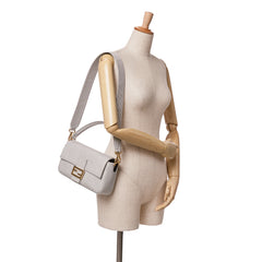 Striped Jersey Baguette Satchel