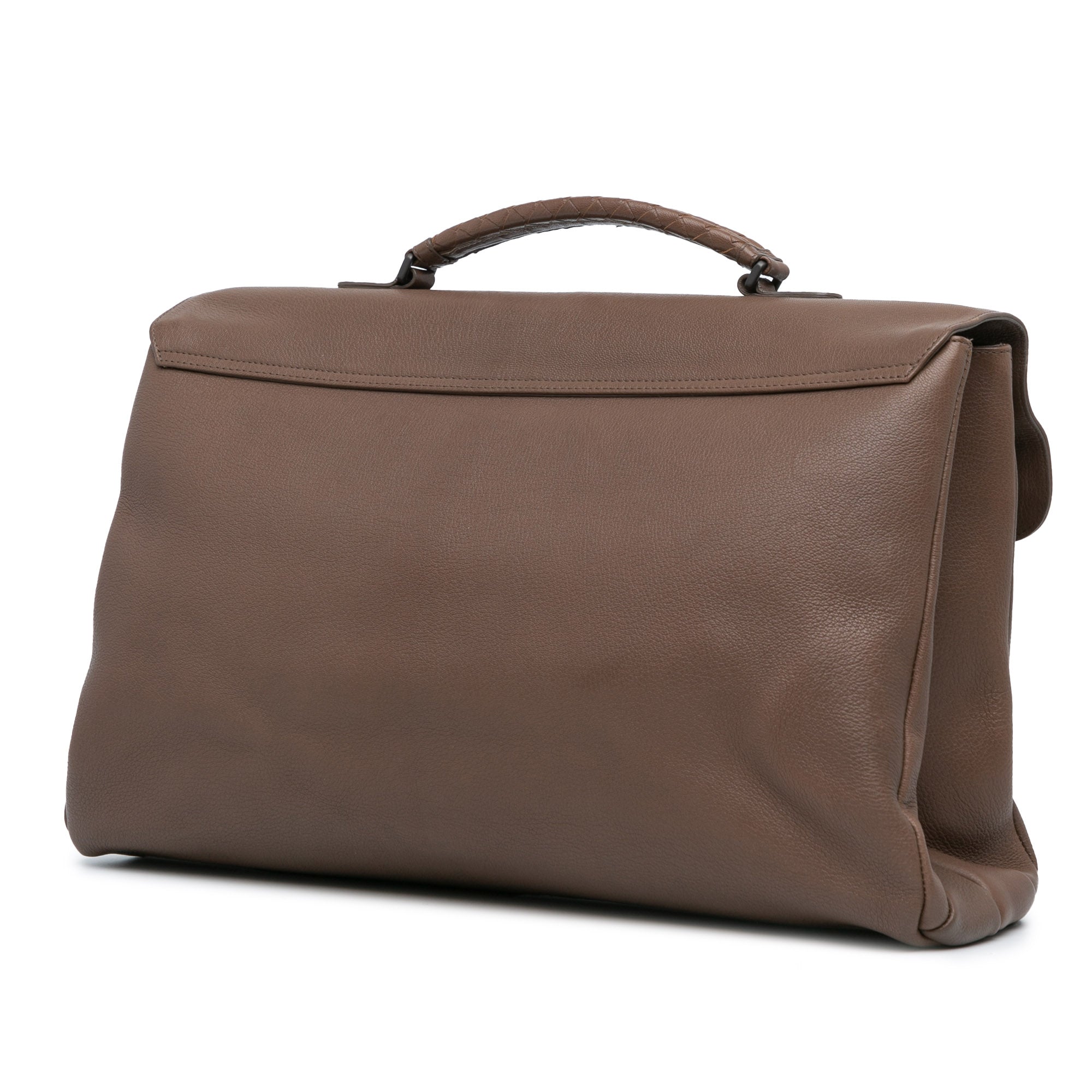 Intrecciato Leather Business Bag