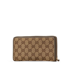 GG Canvas Zip Around Long Wallet