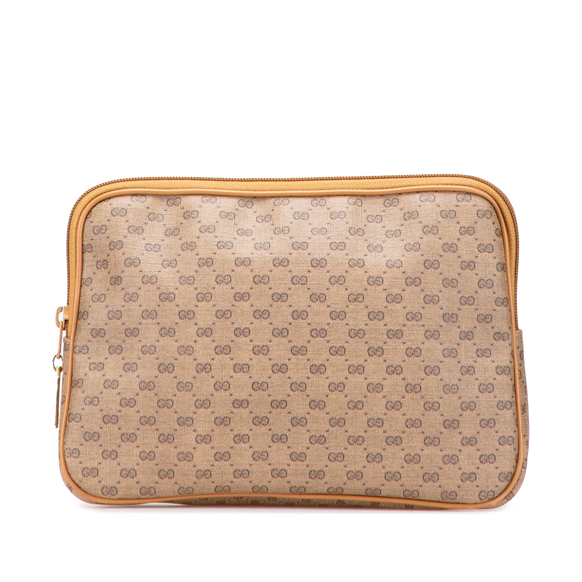 Micro GG Coated Canvas Travel Toiletry Cosmetic Pouch