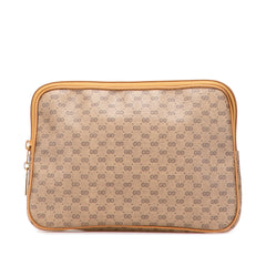 Micro GG Coated Canvas Travel Toiletry Cosmetic Pouch