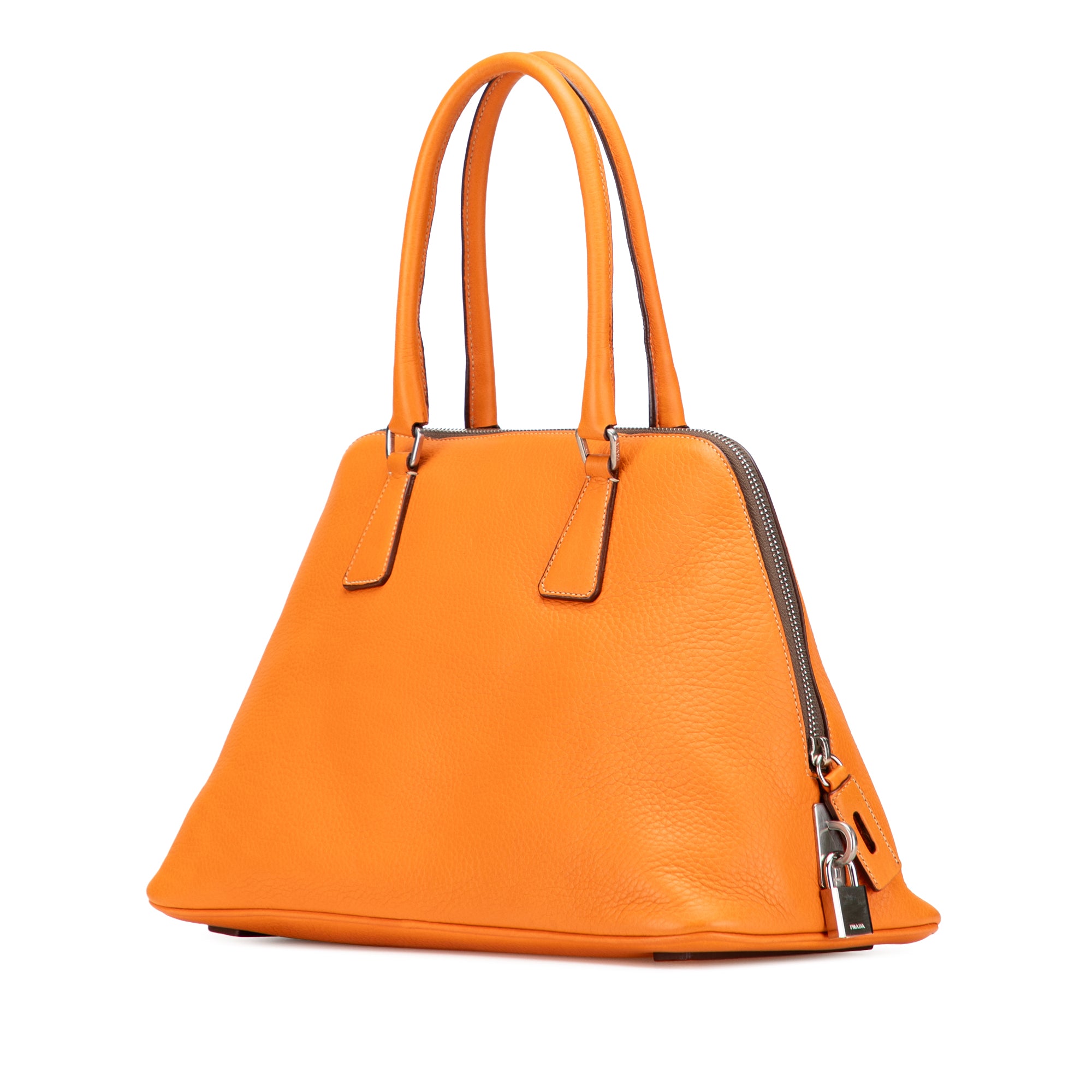 Cinghiale Leather Dome Handbag