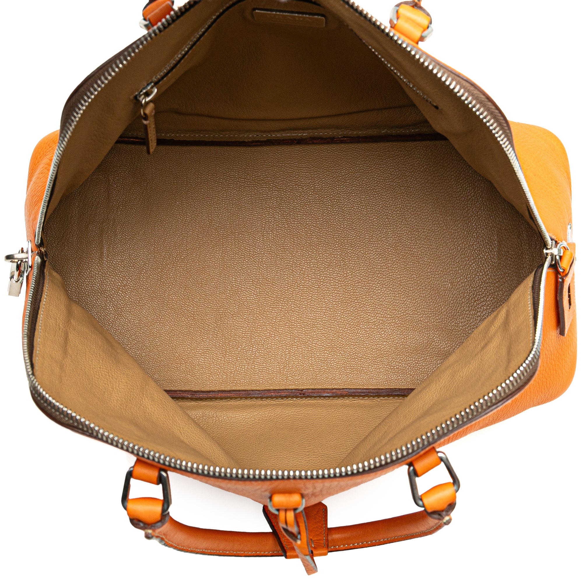 Cinghiale Leather Dome Handbag