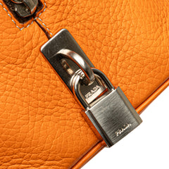 Cinghiale Leather Dome Handbag