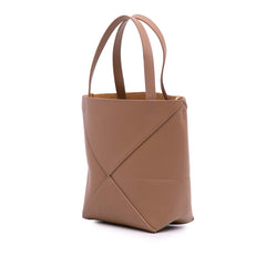Mini Shiny Calfskin Puzzle Fold Tote