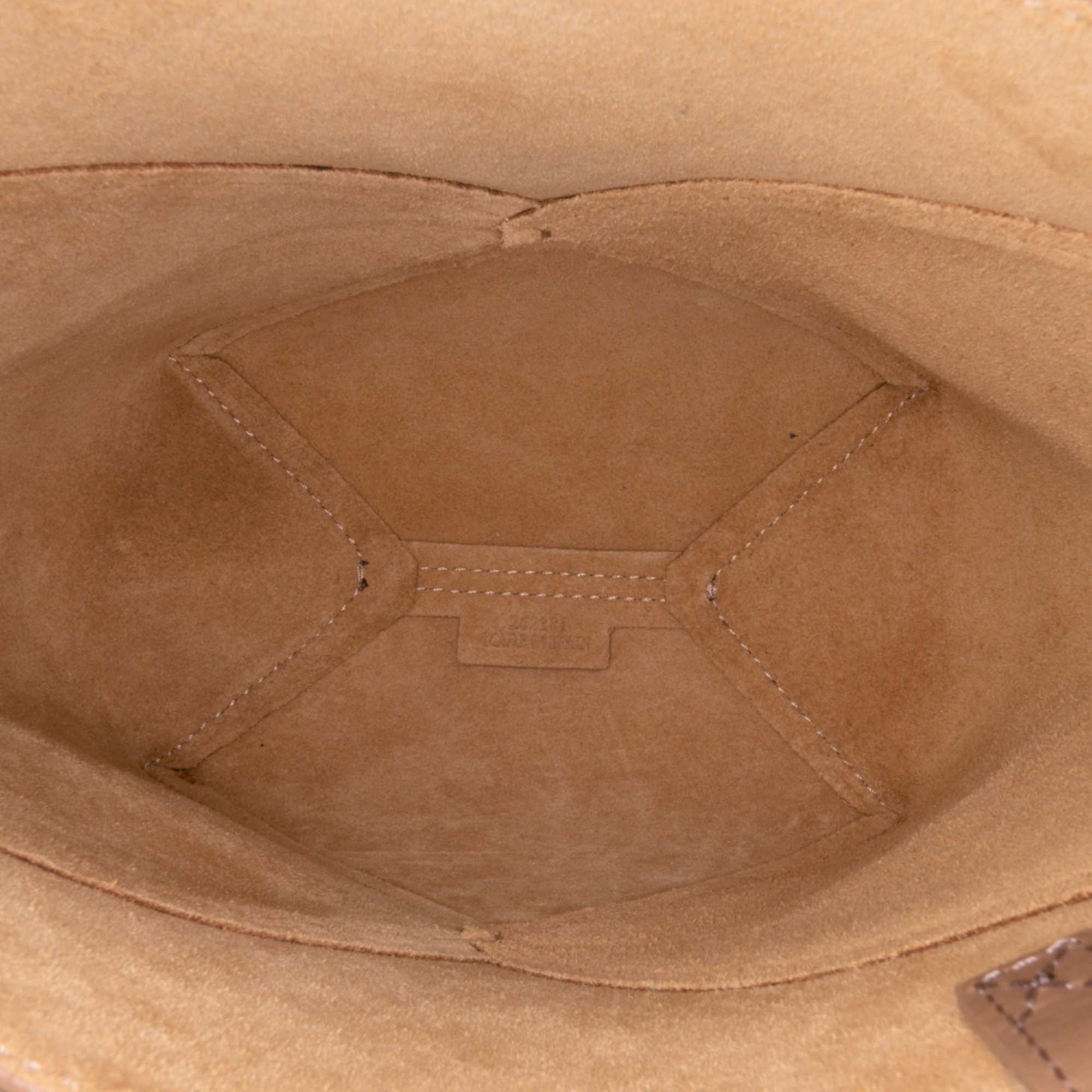 Mini Shiny Calfskin Puzzle Fold Tote