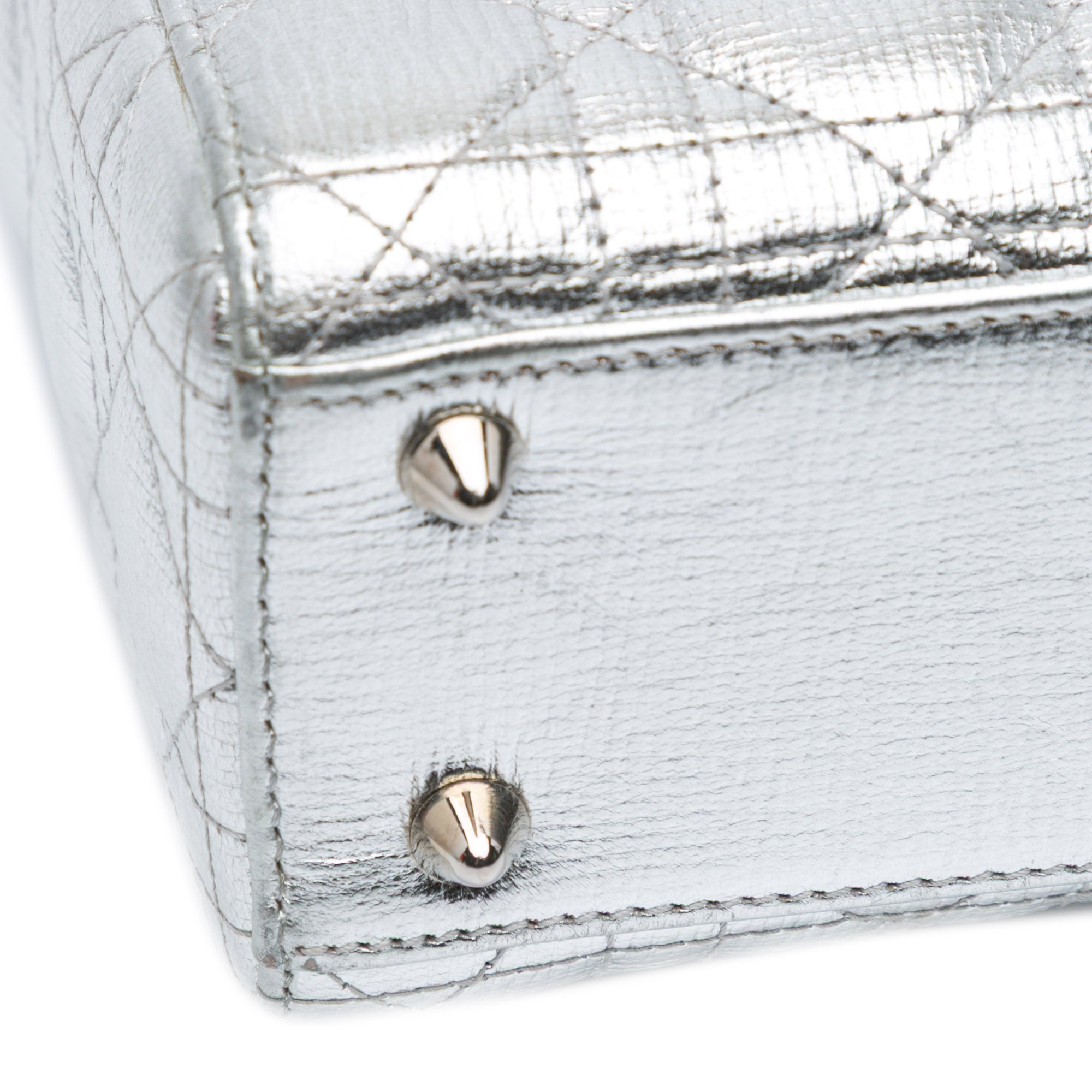 Small Metallic Grained Calfskin Cannage My ABCDior Lady Dior