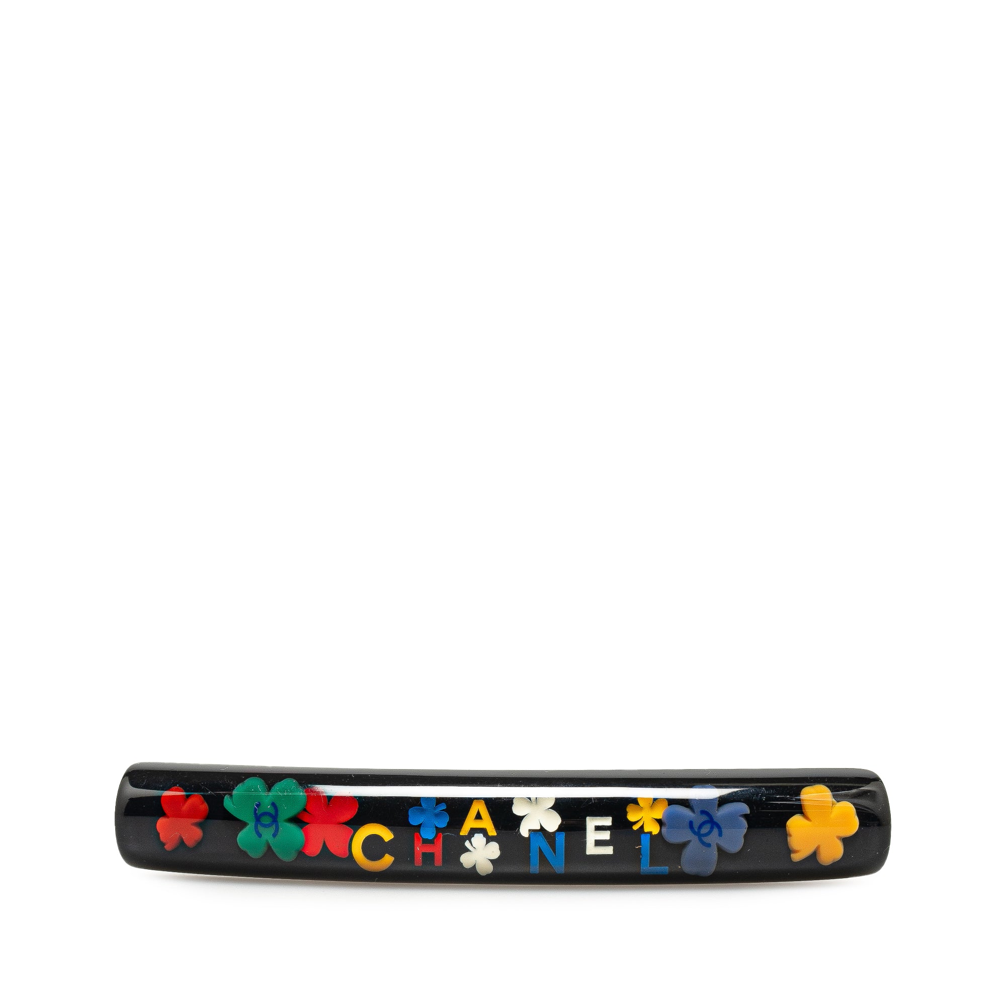 Resin CC Clover Hair Barrette