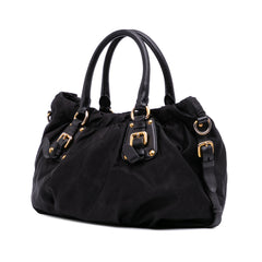Tessuto Canapa Logo Satchel