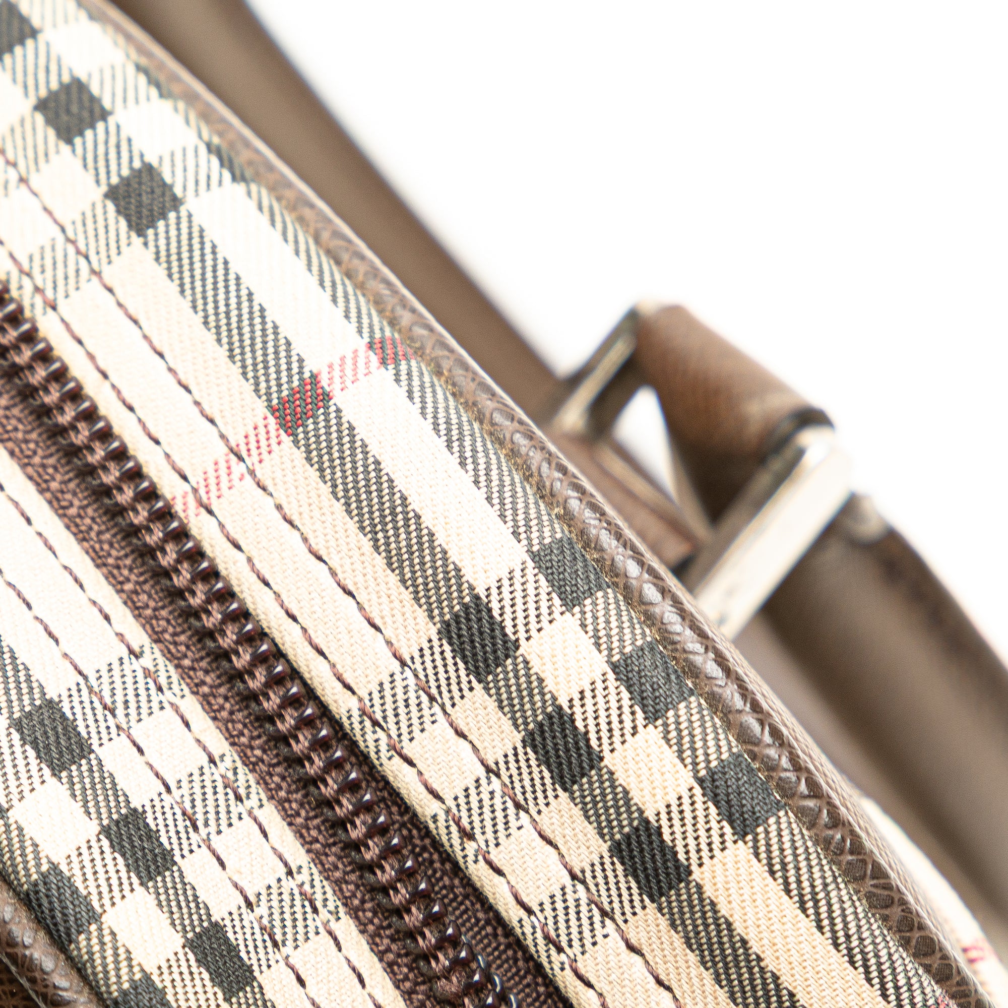 House Check Canvas Handbag